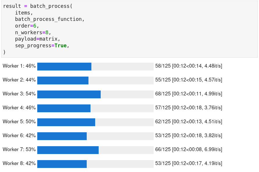 Multi batch processing with progress bars