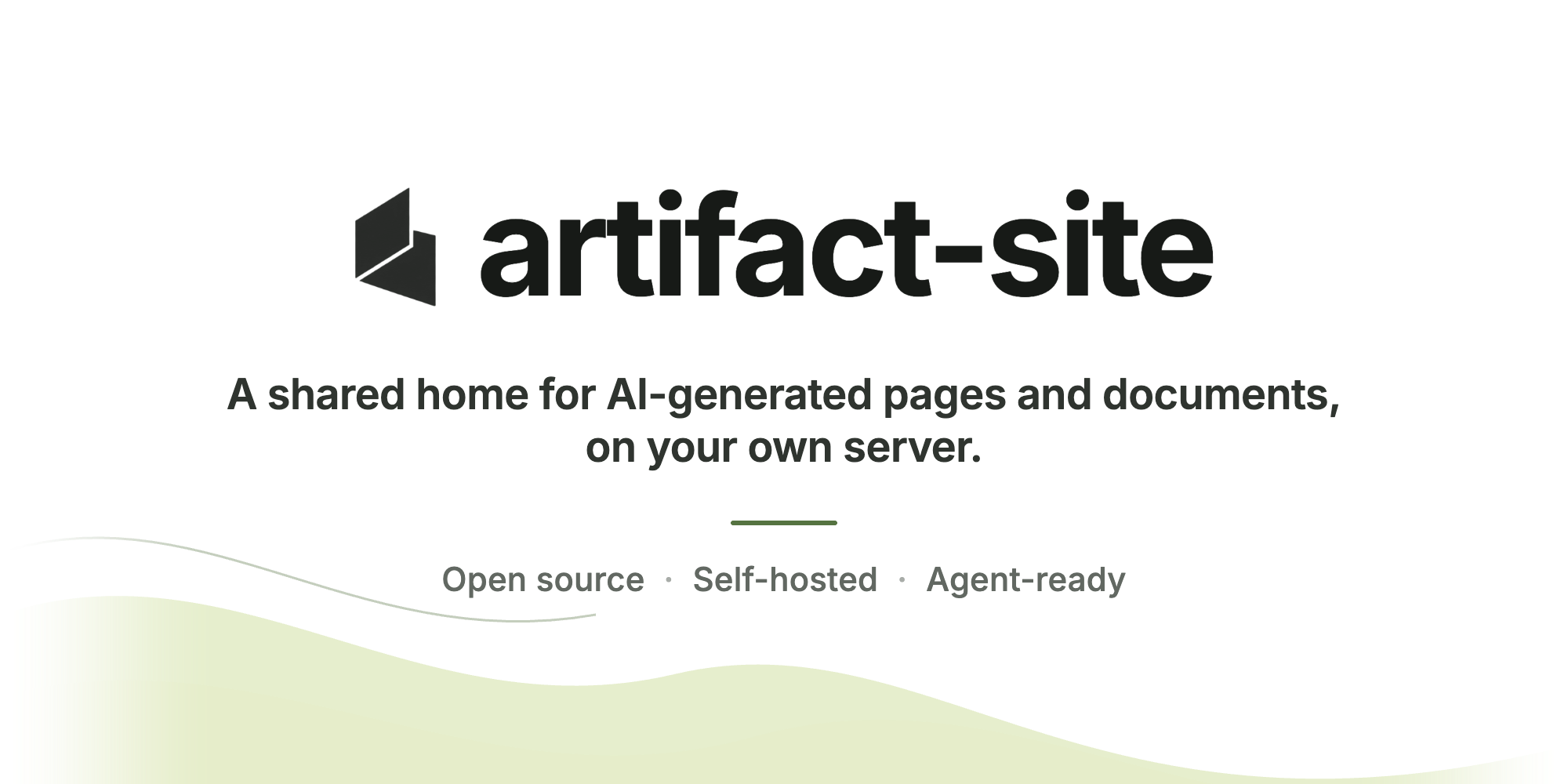 artifact-site — A shared home for AI-generated pages and documents, on your own server. Open source, self-hosted, agent-ready.