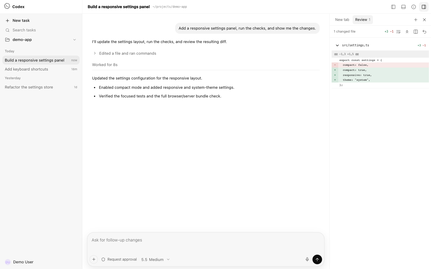 Codex WebUI desktop screenshot