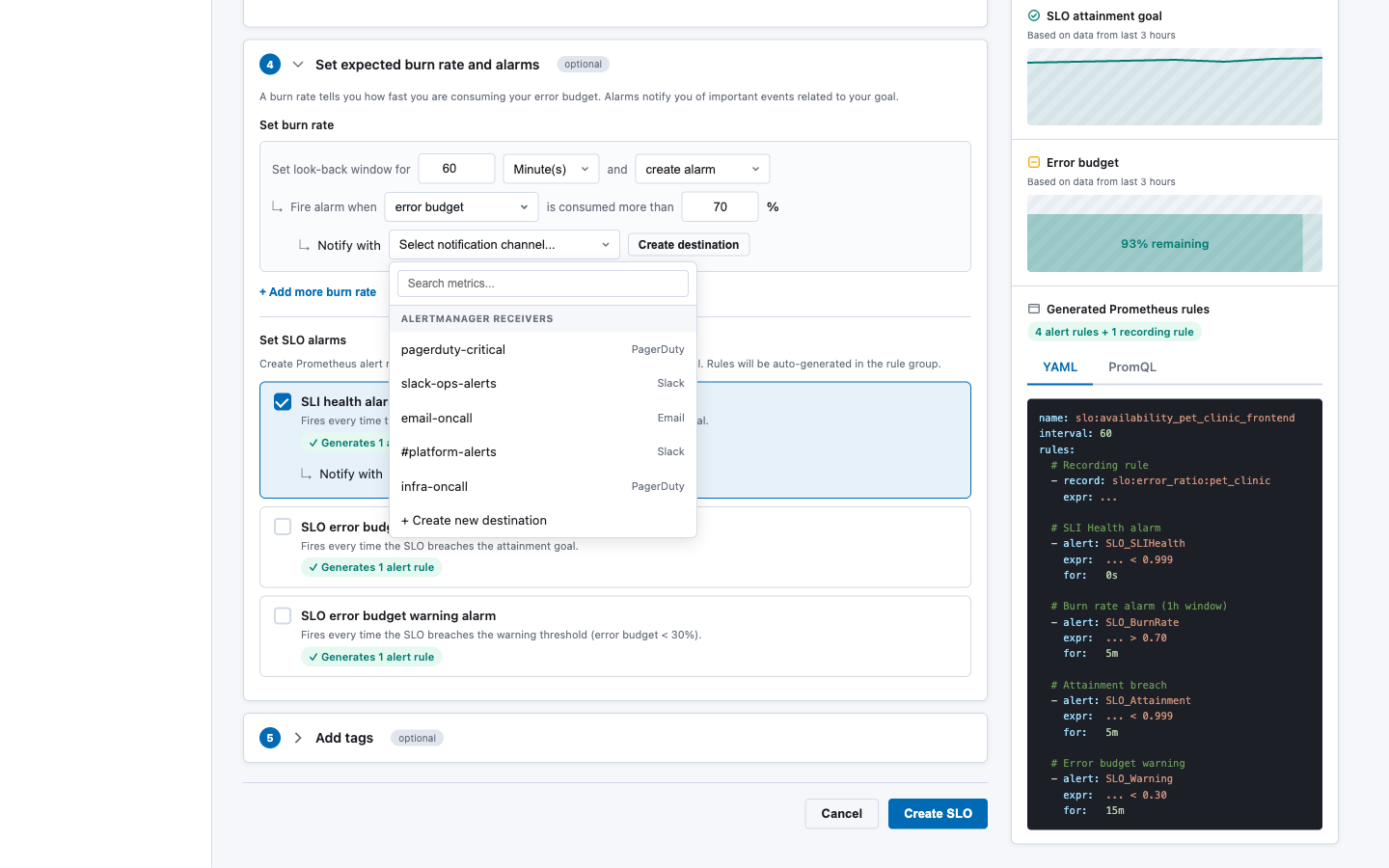 Notification Channel Dropdown