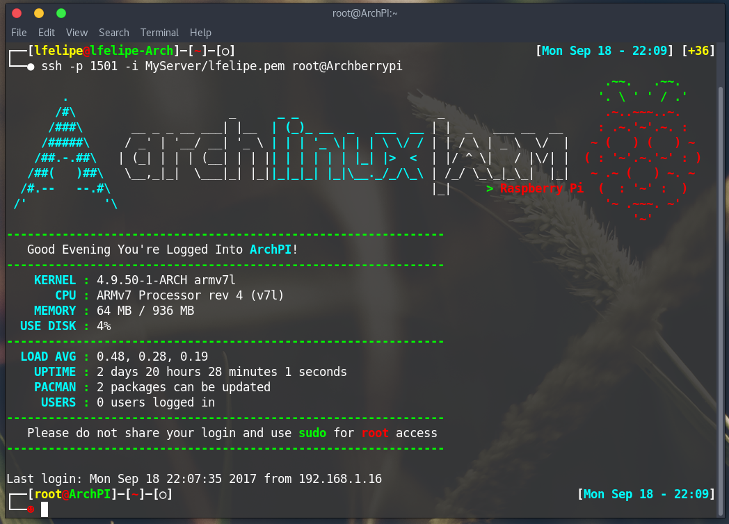 Archlinux-MOTD-pi