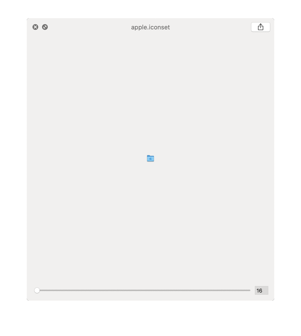 Icons from apple.iconset at resolutions from 16x16 up to 512x5125@2x, shown in Quicklook on macOS