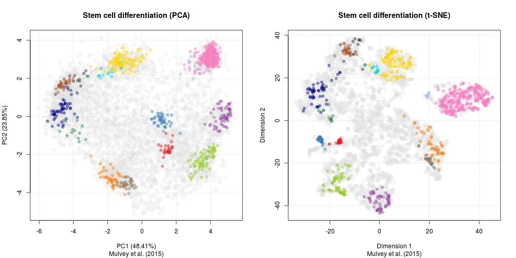 PCA and t-SNE on hyperLOPIT