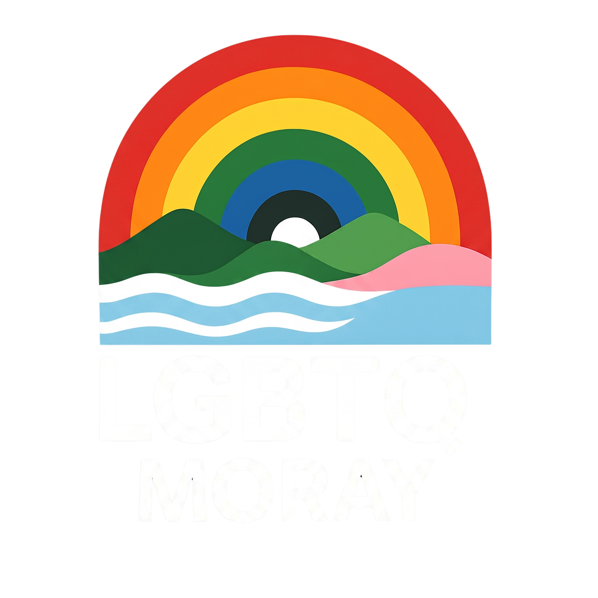 LGBTQ Moray Logo White