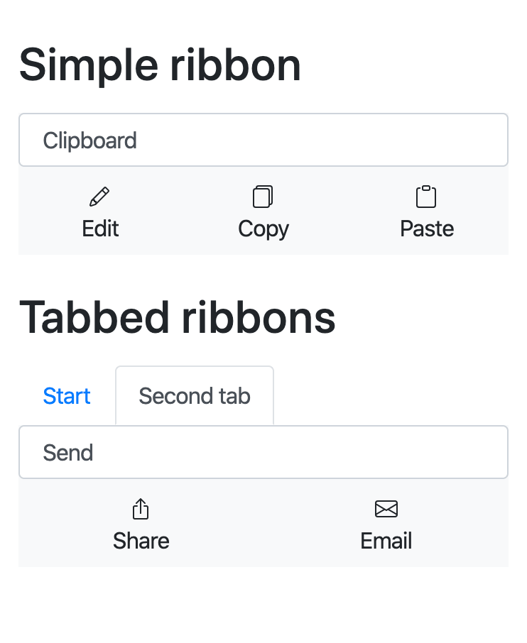 Ribbon menu on mobile