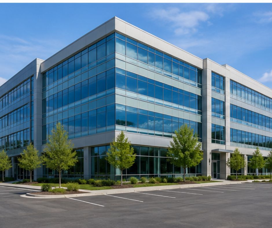 Commercial facility exterior and entrance
