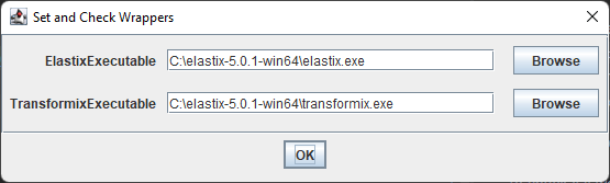 set elastix path