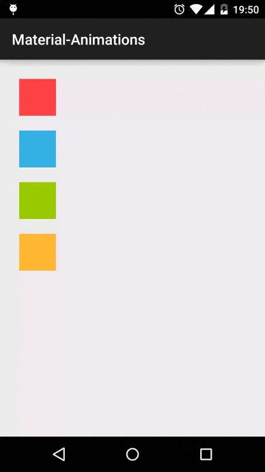 android material design animation