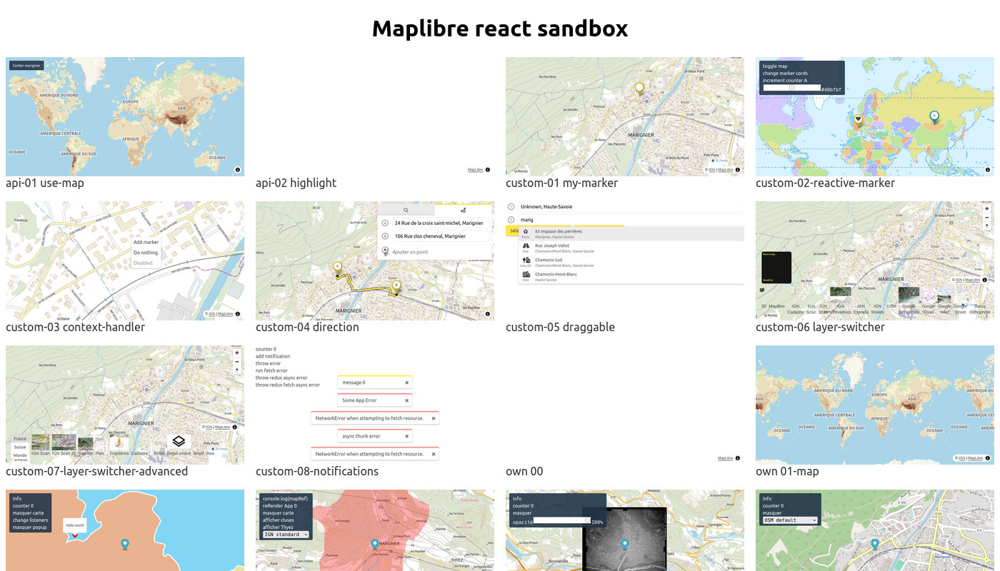 Maplibre react sandbox