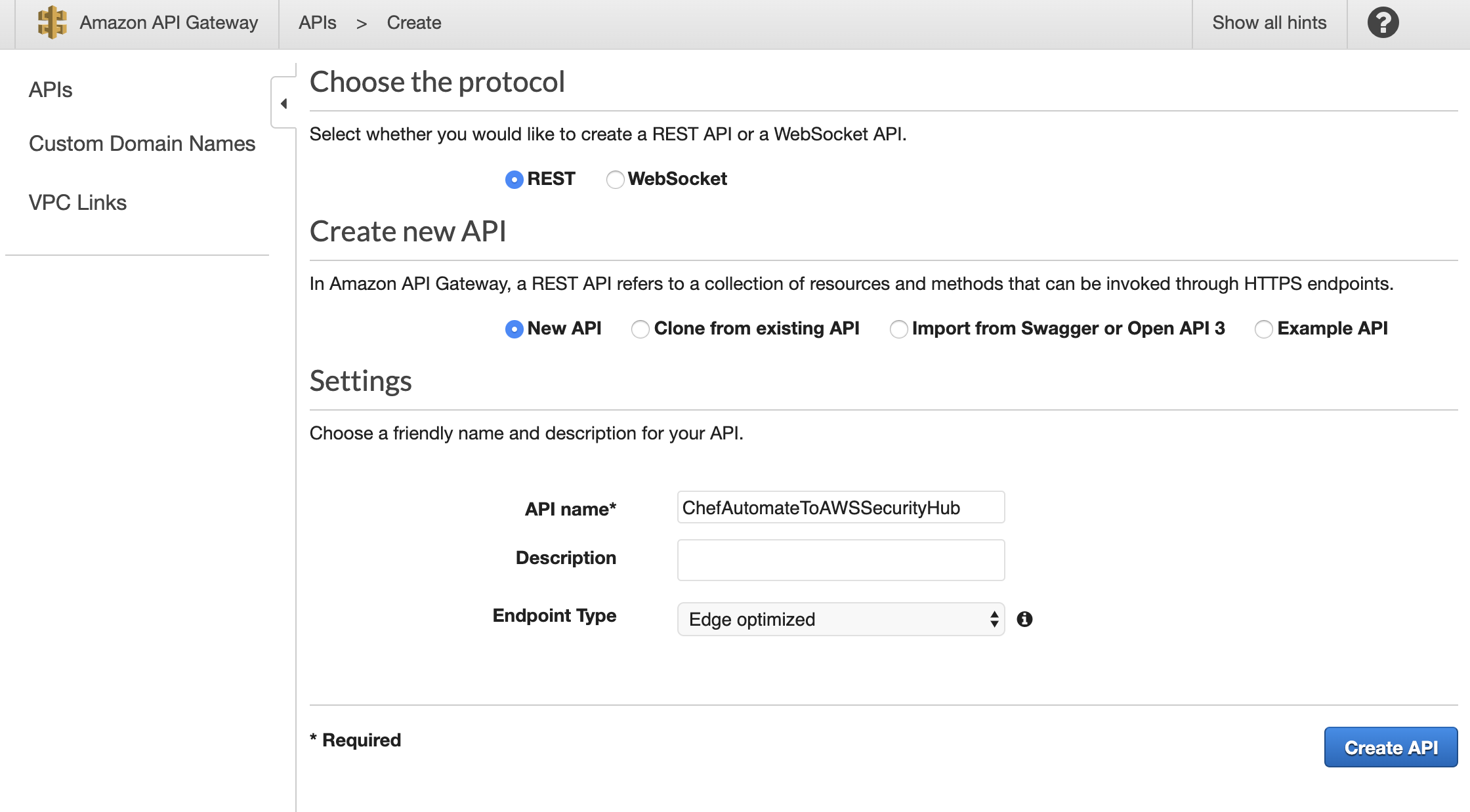 Configure API