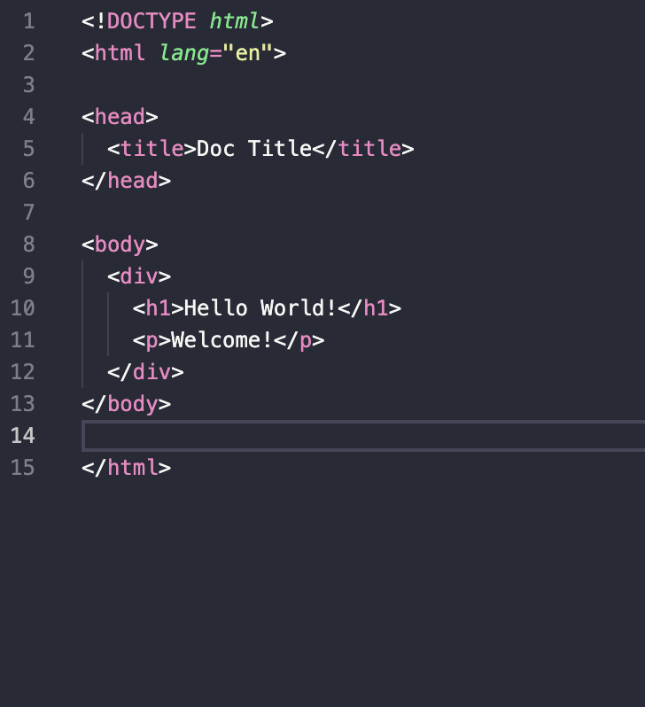 HTML example