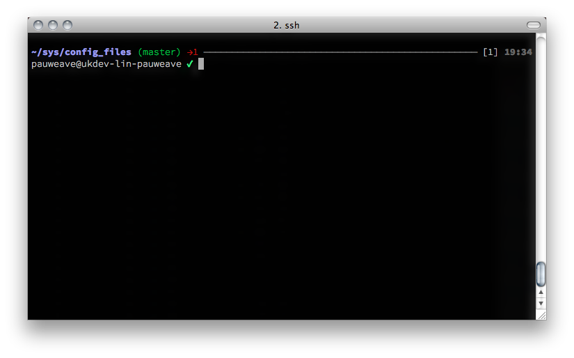 Bash prompt example screenshot