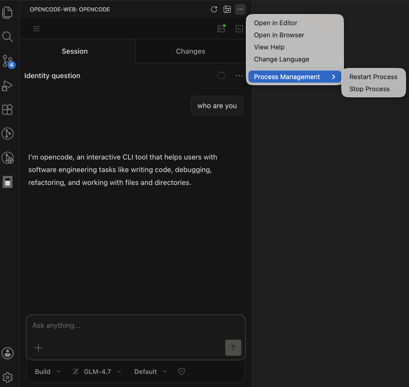 OpenCode Web Integration - Visual Studio Marketplace