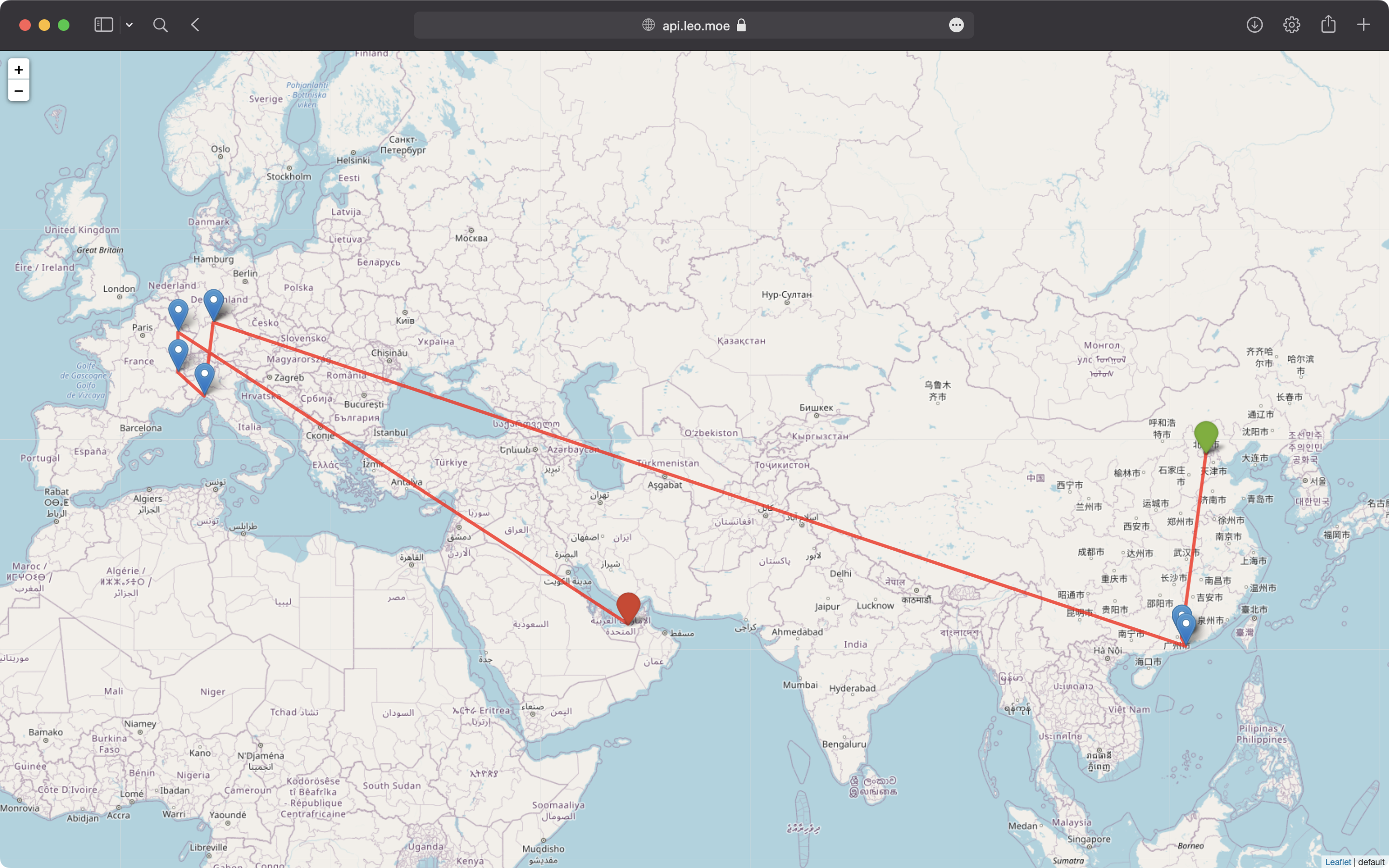 NextTrace traceMap Screenshot