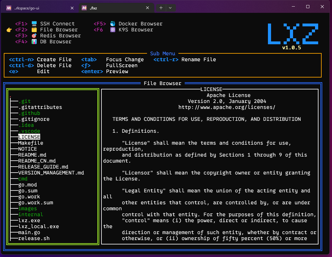 GitHub - liangzhaoliang95/lxz: A powerful DevOps graphical command-line ...