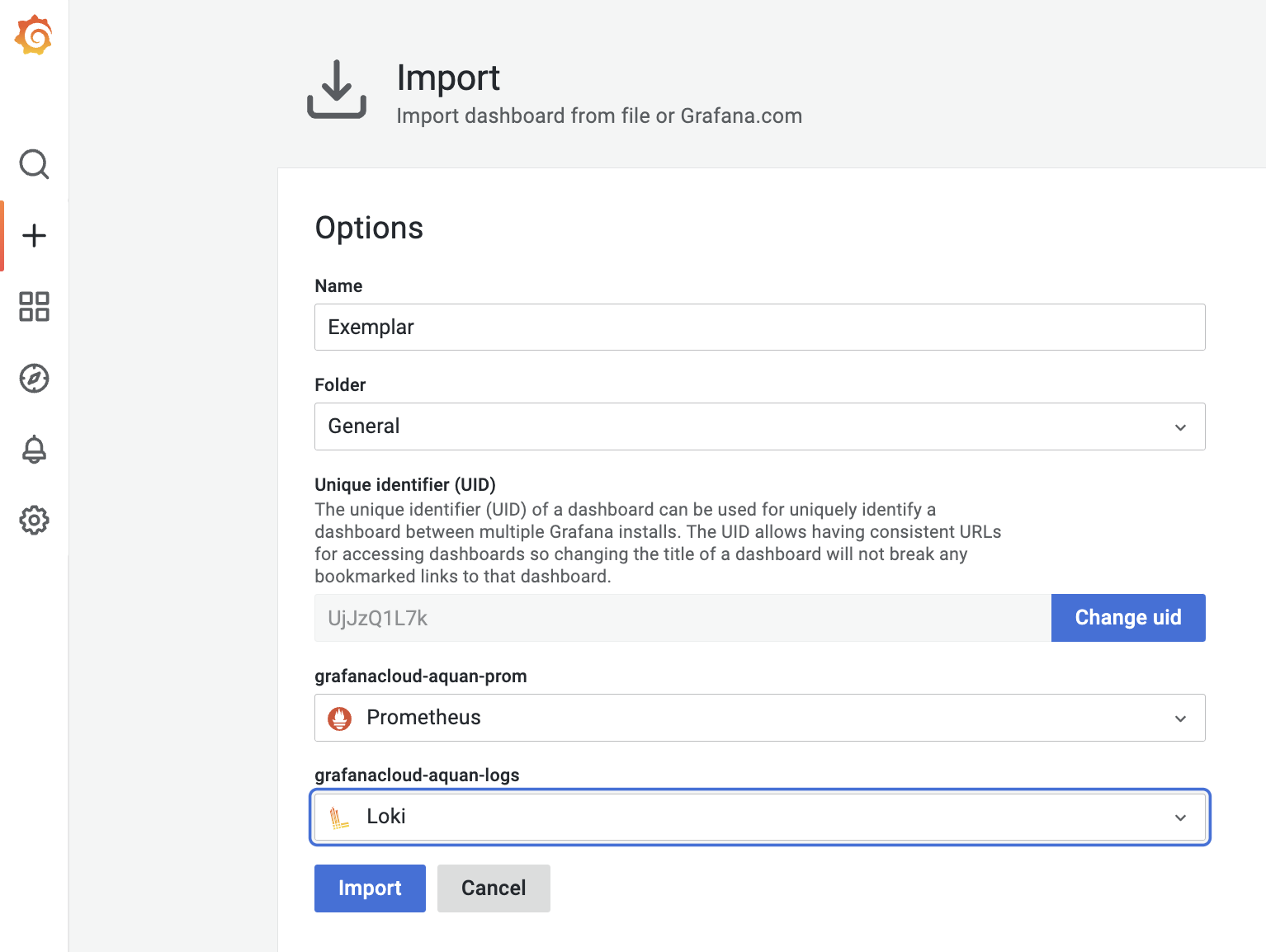 Import Dashboard