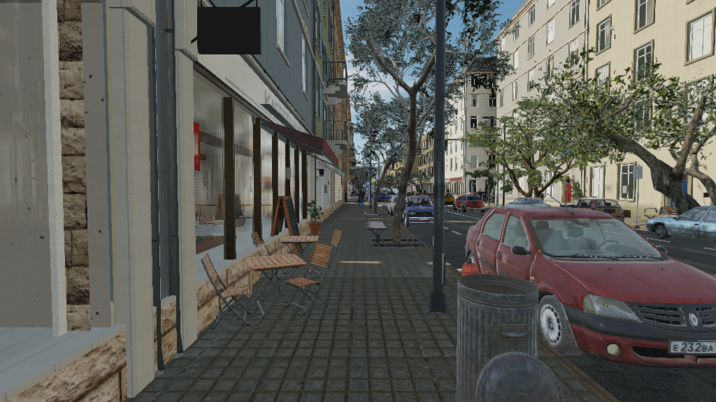Street Simulator — footway looking south to the junction
