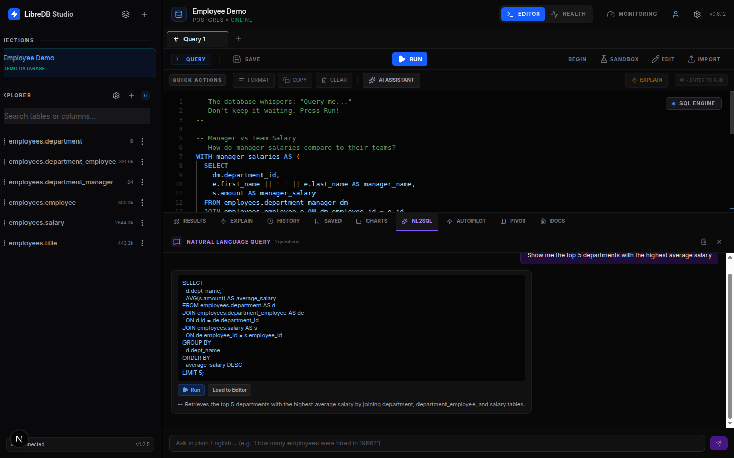 NL2SQL - Natural Language to SQL