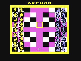 Capture d'écran de Archon sur Commodore 64, stratégie / combat de Free Fall Associates sorti en 1983