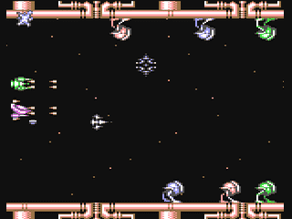 Capture d'écran de Armalyte sur Commodore 64, shoot'em up de Cyberdyne Systems sorti en 1988