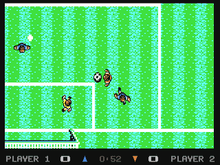 Capture d'écran de MicroProse Soccer sur Commodore 64, sport de Sensible Software sorti en 1988