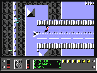 Capture d'écran de Parallax sur Commodore 64, action de Sensible Software sorti en 1986