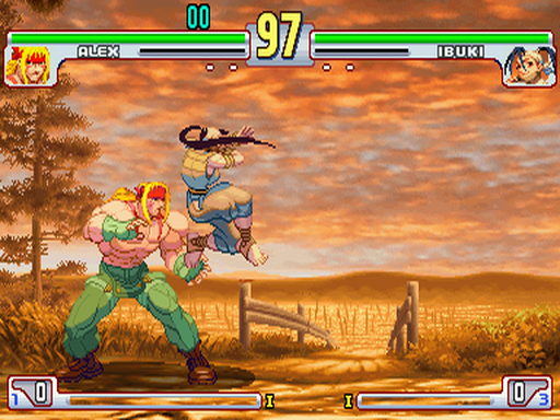 A match of Street Fighter III 3rd Strike
