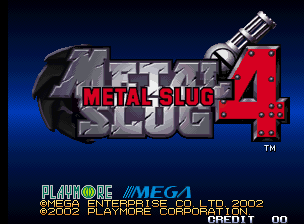 Metal Slug 4 title screen