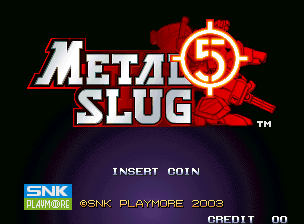 Metal Slug 5 title screen