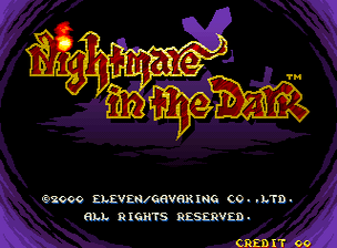 Nightmare in the Dark title screen