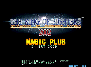 KOF 2002 Magic Plus title screen