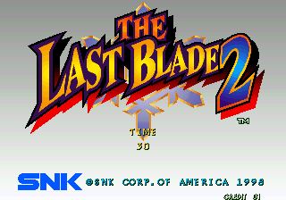 The Last Blade 2 title screen