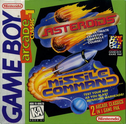 Arcade Classic No. 1 - Asteroids _ Missile Command (USA, Europe) (SGB Enhanced)
