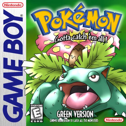 Pokemon - Green Version (USA, Europe) Game Boy replacement cartridge label