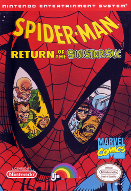 Carátula de Spiderman Return of the Sinister Six NES PAL España