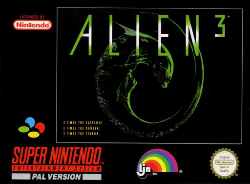 Alien 3 SNES cover art reference for custom cartridge, PAL version.
