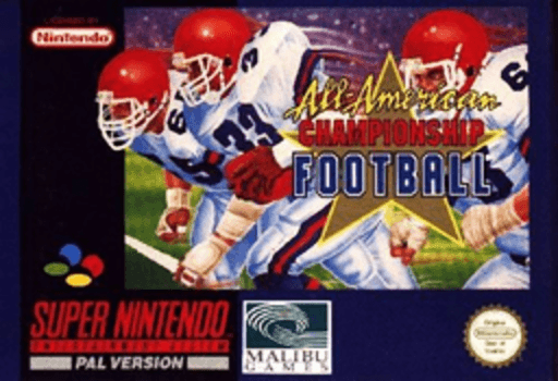 Sports Illustrated: Championship Football & Baseball SNES cover art reference for custom cartridge, PAL version.