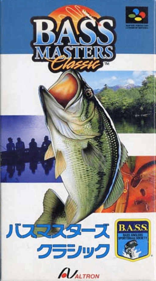 Bass Masters Classic SNES cover art reference for custom cartridge, NTSC-J version.