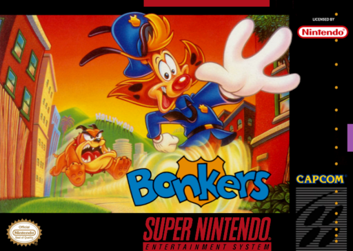Bonkers SNES cover art reference for custom cartridge, NTSC-U version.