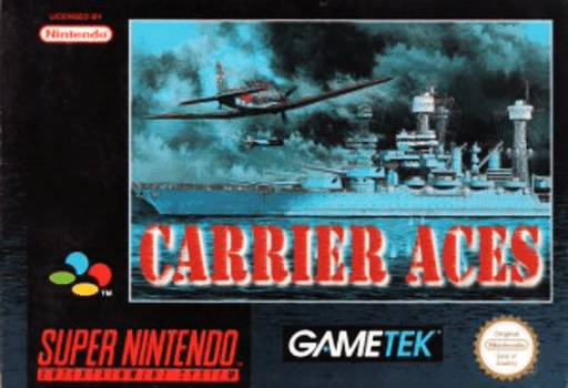 Carrier Aces SNES cover art reference for custom cartridge, PAL version.