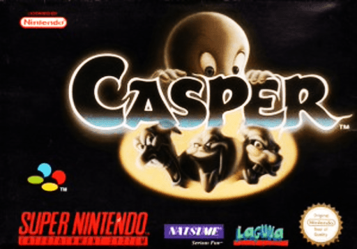 Casper SNES cover art reference for custom cartridge, PAL version.