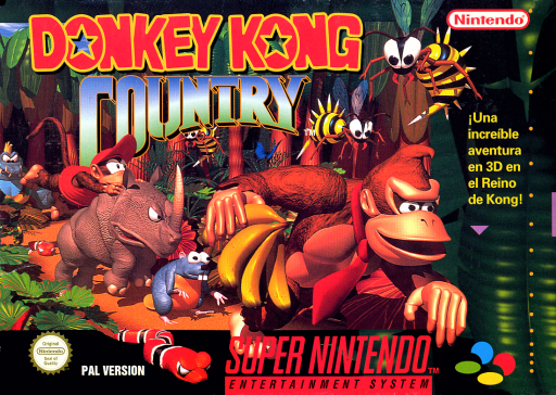 Carátula de Donkey Kong Country Super Nintendo PAL España
