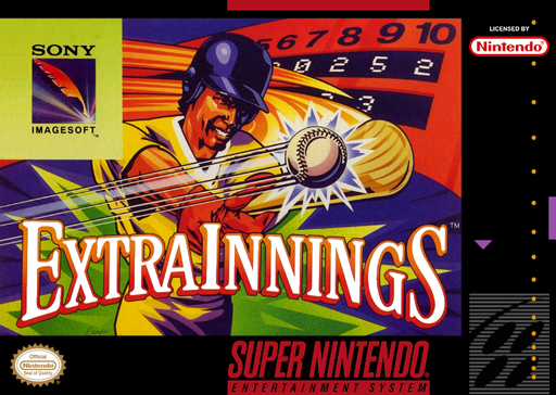 Extra Innings SNES cover art reference for custom cartridge, NTSC-U version.