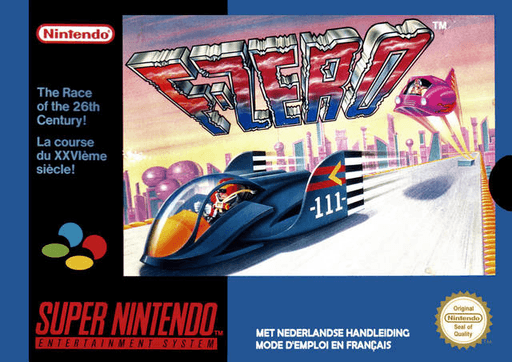 F-Zero SNES cover art reference for custom cartridge, PAL version.