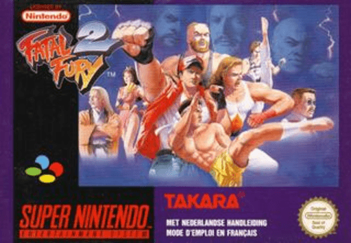 Fatal Fury 2 SNES cover art reference for custom cartridge, PAL version.