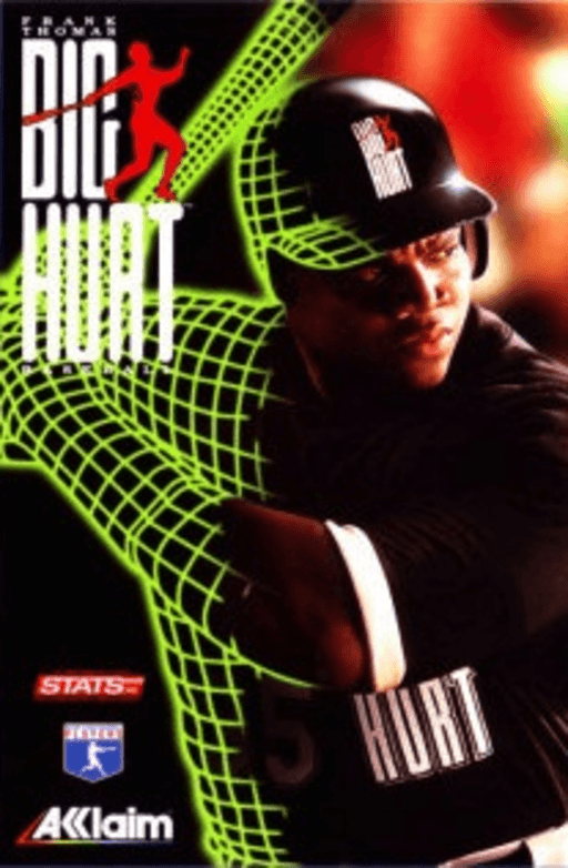 Frank Thomas' Big Hurt Baseball SNES cover art reference for custom cartridge, NTSC-J version.