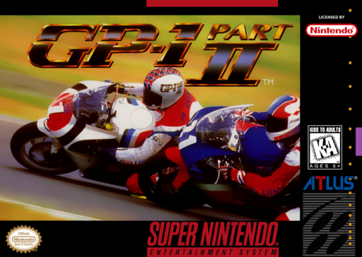 GP-1: Part II SNES cover art reference for custom cartridge, NTSC-U version.