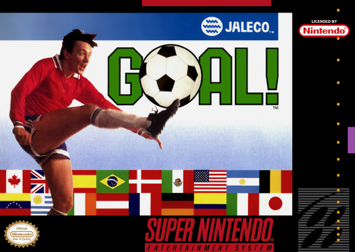Goal! SNES cover art reference for custom cartridge, NTSC-U version.