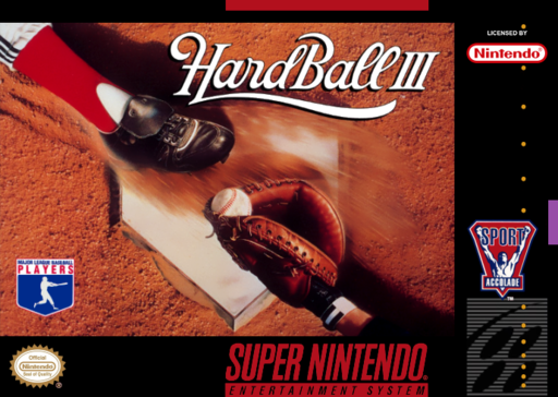 Hardball III SNES cover art reference for custom cartridge, NTSC-U version.