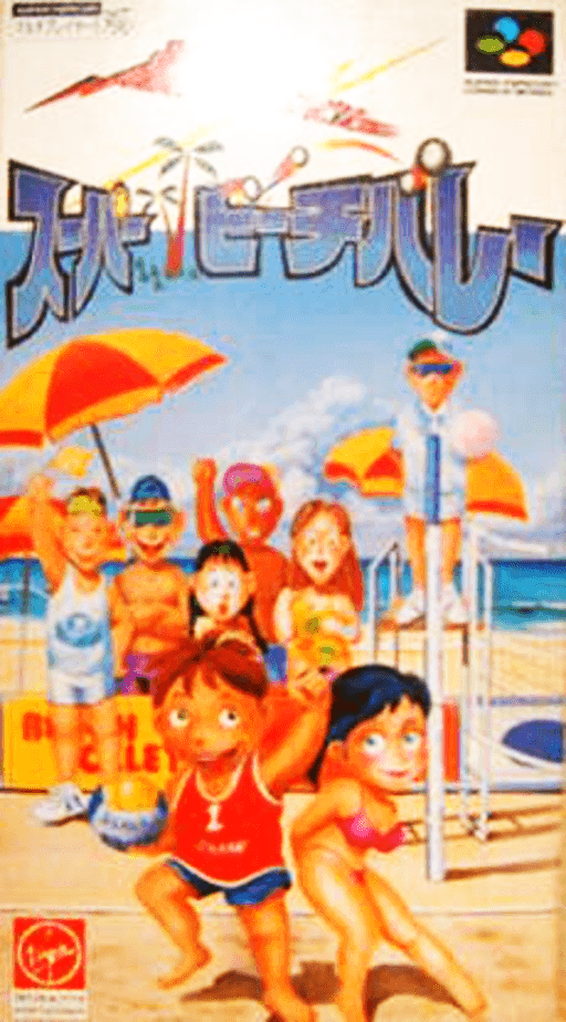 Inazuma Serve da!! Super Beach Volley SNES cover art reference for custom cartridge, NTSC-J version.